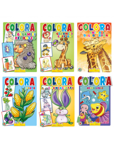 Hedison Editrice Libri da Colorare Serie Natura Assortiti