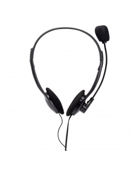 Techly Cuffia Stereo con Microfono Nero