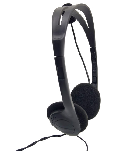 Techly Cuffia Stereo con Microfono Nero