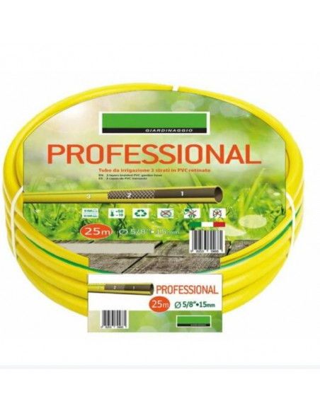 Tubo Irrigazione 3 Strati In PVC Retinato 3/4'' 15mm 25 Metri