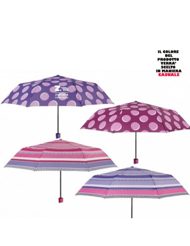 Ombrello Pieghevole MINI DONNA Rigato e Pois