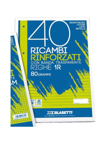 BLASETTI Fogli ad Anelli Rinforzati...