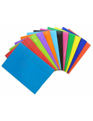 Cartellina a 3 lembi con elastico colori assortiti