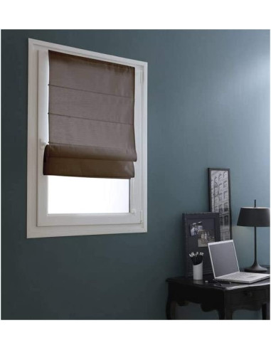 Madecostore Tenda a pacchetto in Tessuto Cioccolato 52x150 cm