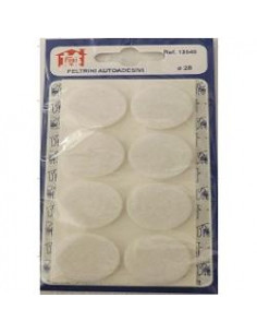 Oreca Feltrini tondi autoadesivi D. 28 x h. 3,5 mm Bianco 0013540