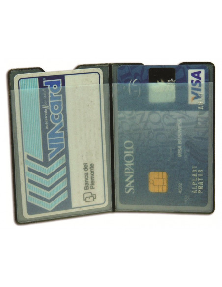 EASYCARD PORTACARD IN PVC A 2 SCOMPARTI SAGOMATO