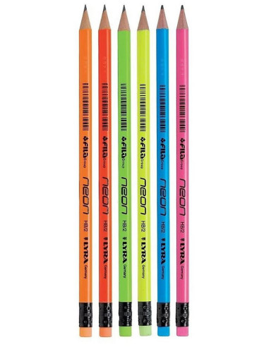 LYRA Matita HB/2 con corpo a colori NEON