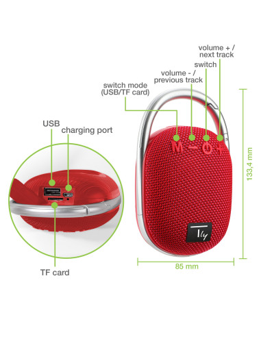 Mini Altoparlante Wireless BT V5.3...