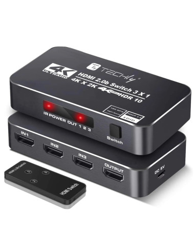 Switch HDMI 2.0b 3in 1out 4K HDR...