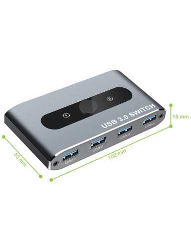 Switch USB 3.0 per 2 PC in 4 out