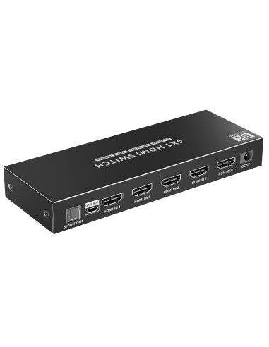Switch 4x1 HDMI 2.1 8K 3D con SPDIF...