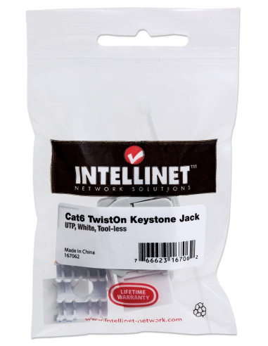 Frutto Keystone RJ45 UTP Cat6 Bianco