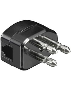 Spina tripolare con RJ11 Nera