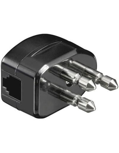 Spina tripolare con RJ11 Nera