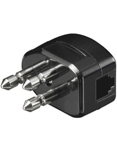 Spina tripolare con RJ11 Nera