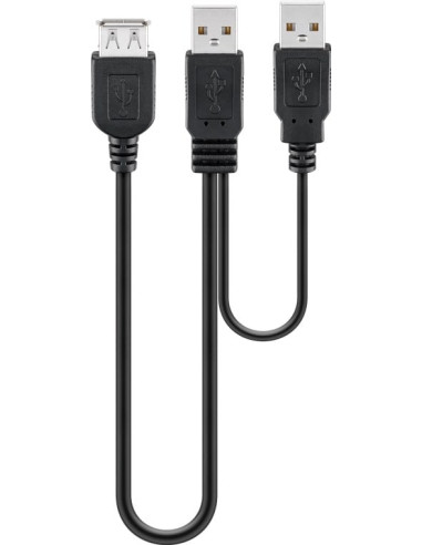 Cavo USB 2.0 ad Y 2xA maschio/A...