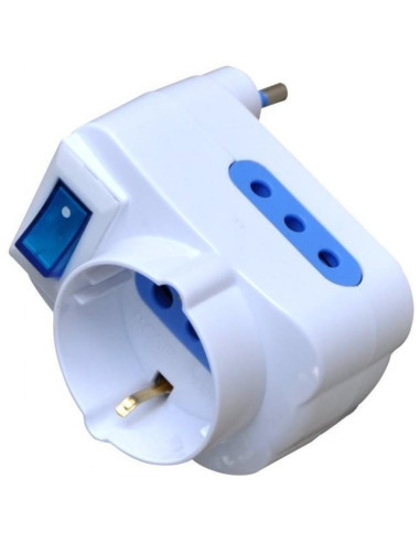 Adattatore con Spina 10A 2 Prese 10A...