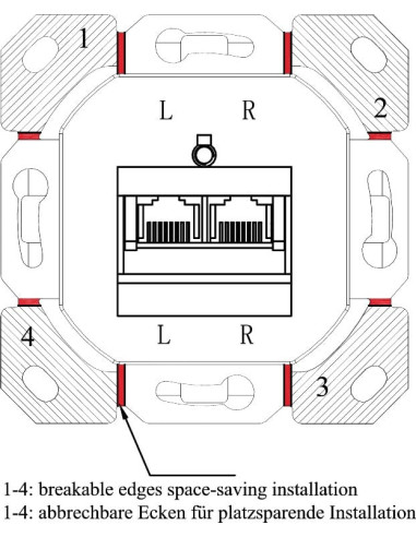 Presa a Muro Esterna 2xRJ45 Cat.6A...