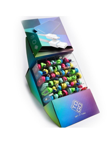 Espositore 48 Cavi Flat USB A / Micro...