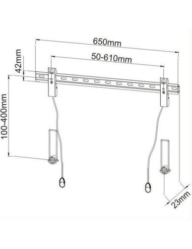 Staffa Muro Fissa Slim con...