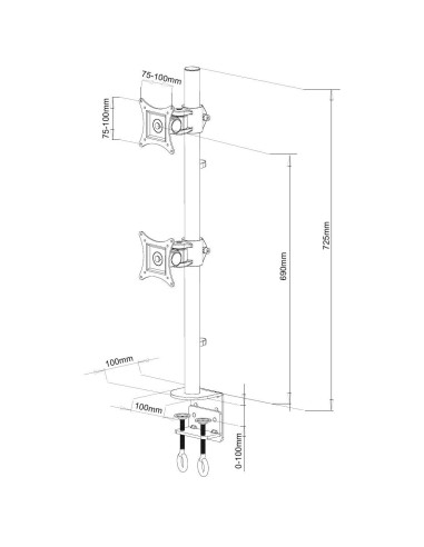 Supporto da Scrivania per 2 Monitor...