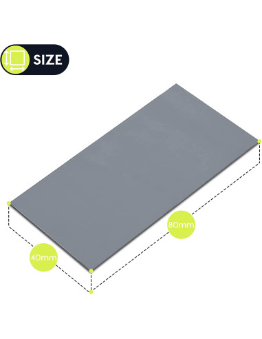 Gomma Termoconduttiva 80x40x0.5 mm,...
