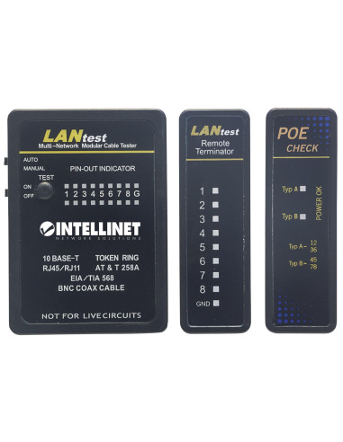 Tester Professionale POE RJ45 e BNC