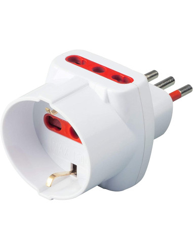 Adattatore Triplo Spina 2P+T Presa...