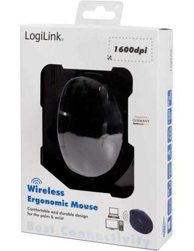 Mouse Ottico Ergonomico Wireless 1600...