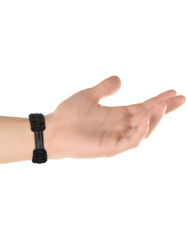 Bracciale Paracord con Micro USB Nero