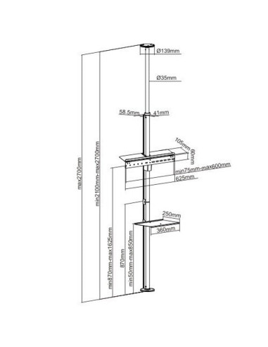 Supporto da Pavimento a Soffitto per...