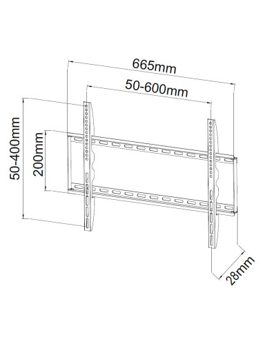 Staffa a Muro Fissa Slim TV LED LCD...