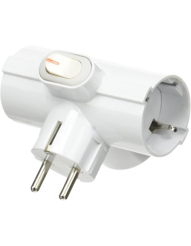 Adattatore Triplo Schuko Spina 2P+T 3...