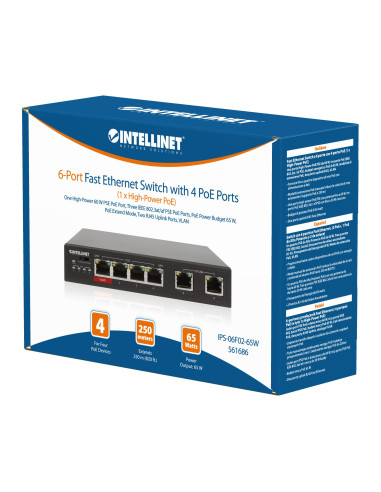 Fast Ethernet Switch a 6 porte con 4...