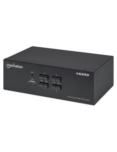 Switch KVM HDMI 4 porte Doppio monitor