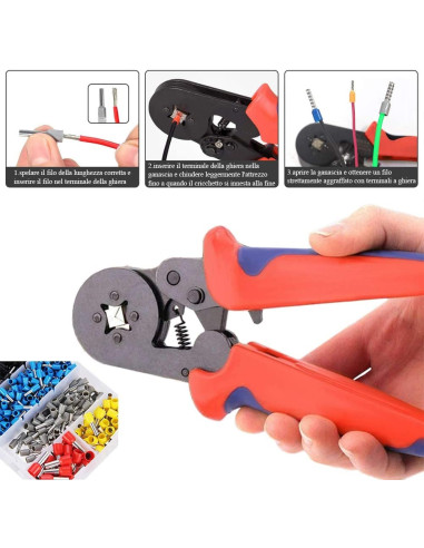 Pinza Crimpare a Cricchetto per...