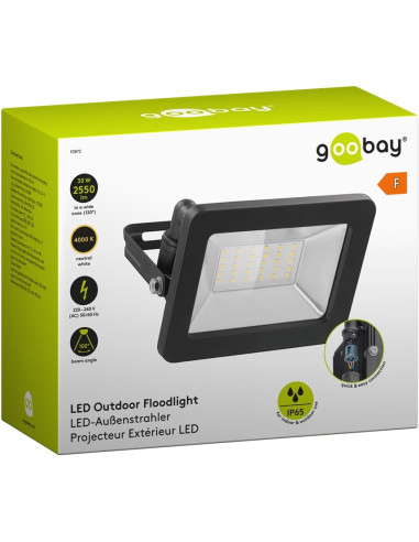 Faretto LED da Esterno IP65 30W Nero