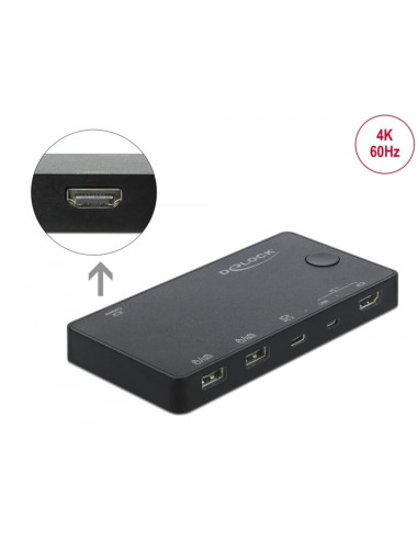 Switch KVM HDMI/USB-C&trade 4K 60Hz...