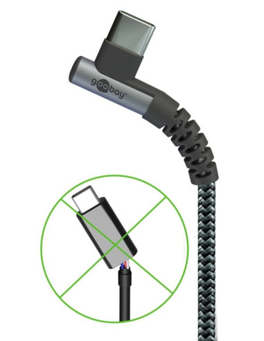 Cavo USB-C&trade Maschio Angolato a...