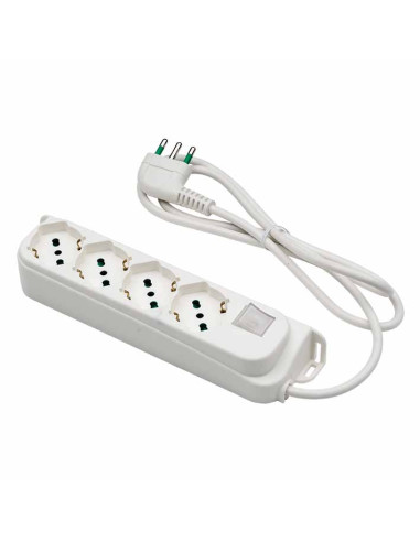 Multipresa 4 Posti Schuko con...