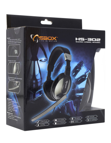 Cuffie Gaming con Microfono Nero HS-302