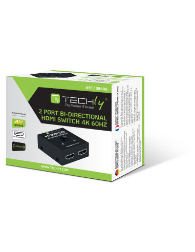 Switch HDMI 2 porte Bidirezionale 4K...