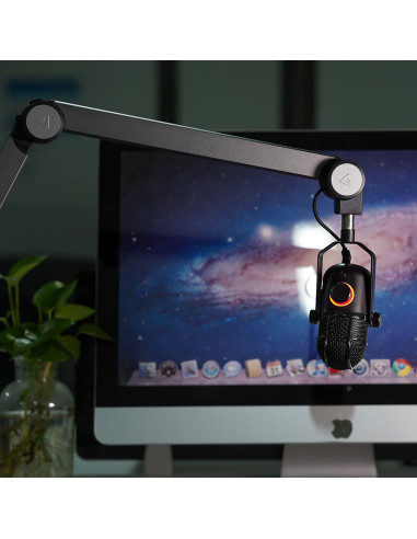 Supporto per Microfono Braccio USB Nero