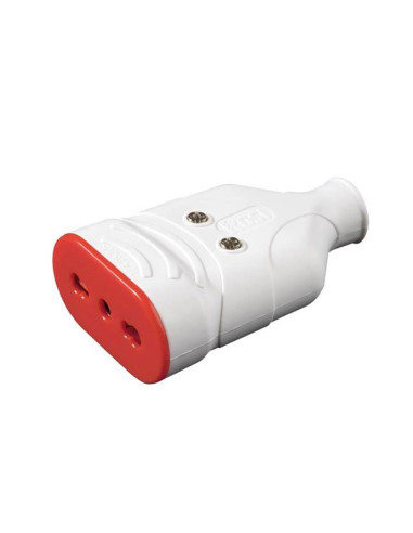 Presa Mobile in Gomma 10/16A 250V Bianco