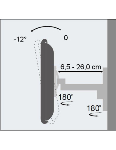 Supporto a muro per TV LED LCD 19 -...