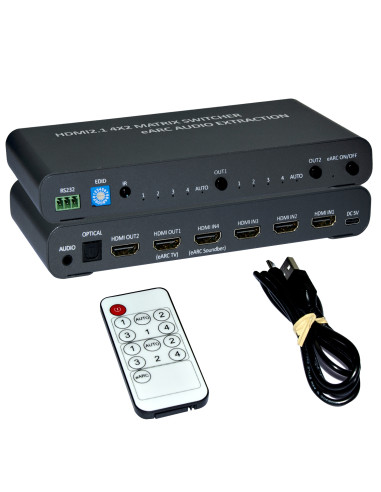 Switch Matrix HDMI 4x2 8K con...