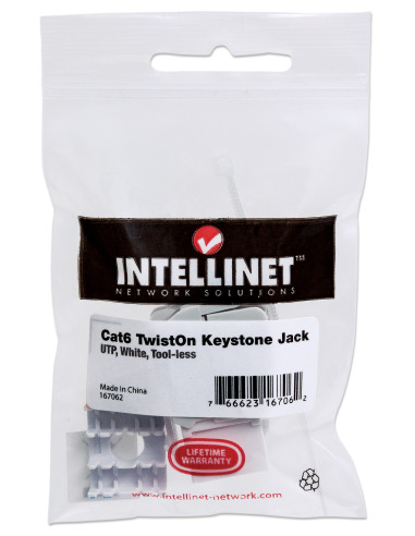 Frutto Keystone RJ45 UTP Cat6 Bianco
