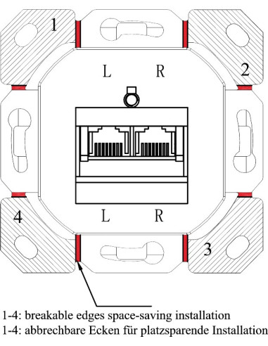 Presa a Muro Esterna 2xRJ45 Cat.6A...