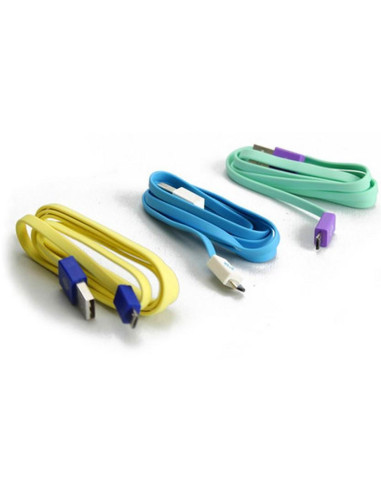 Cavo Flat USB AM a Micro USB M 1m...