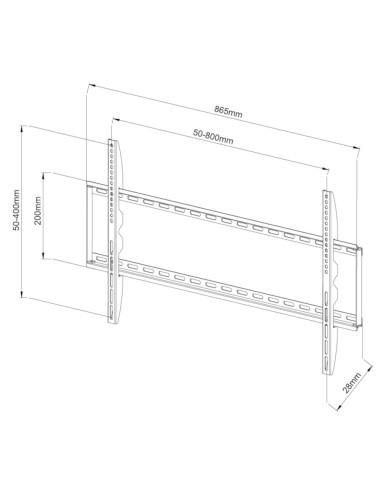 Staffa a Muro Fissa Slim TV LED LCD...